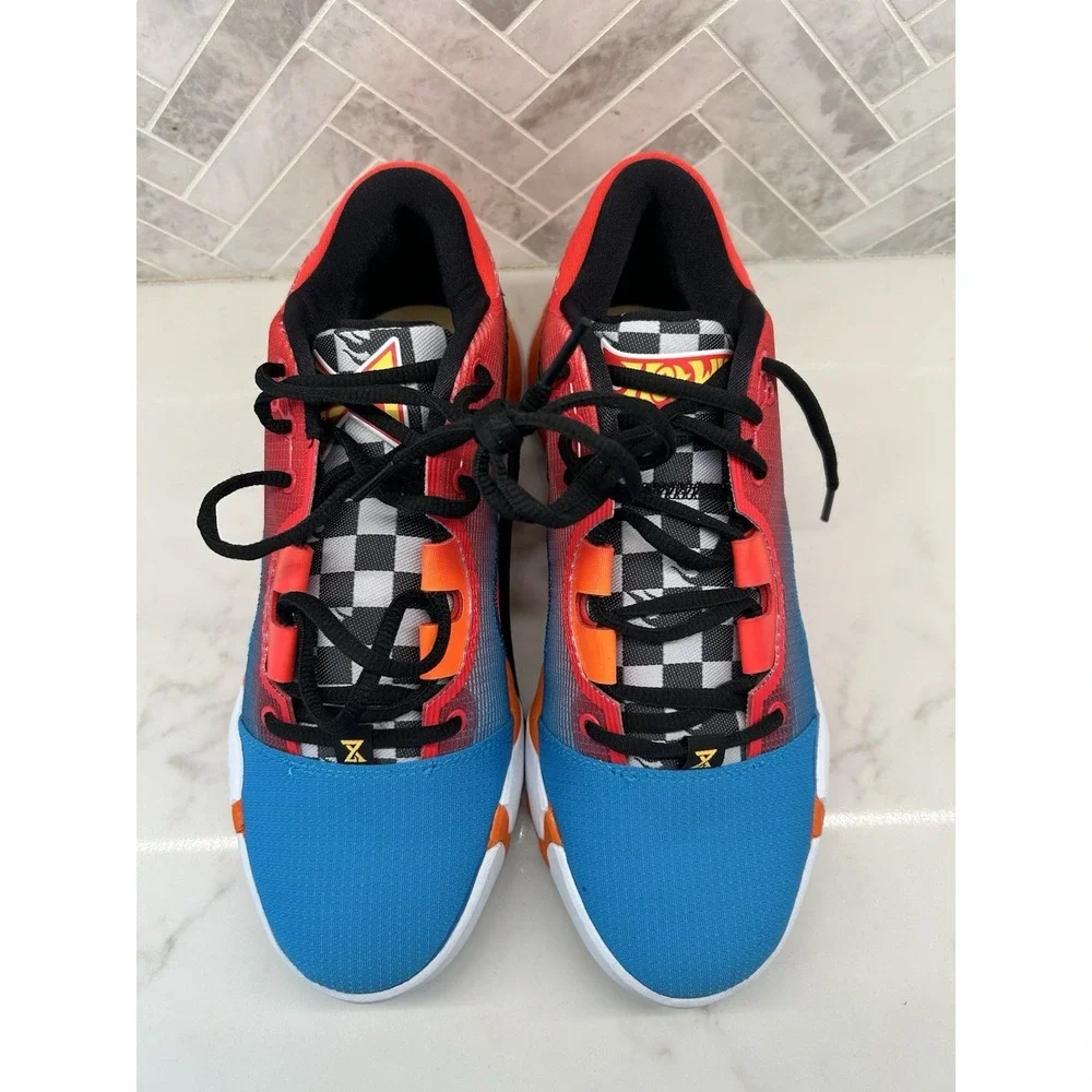 Nike PG 6 NRG Hot Wheels DH8446-400 Laser Blue Orange Sneakers Shoes Mens Size 8